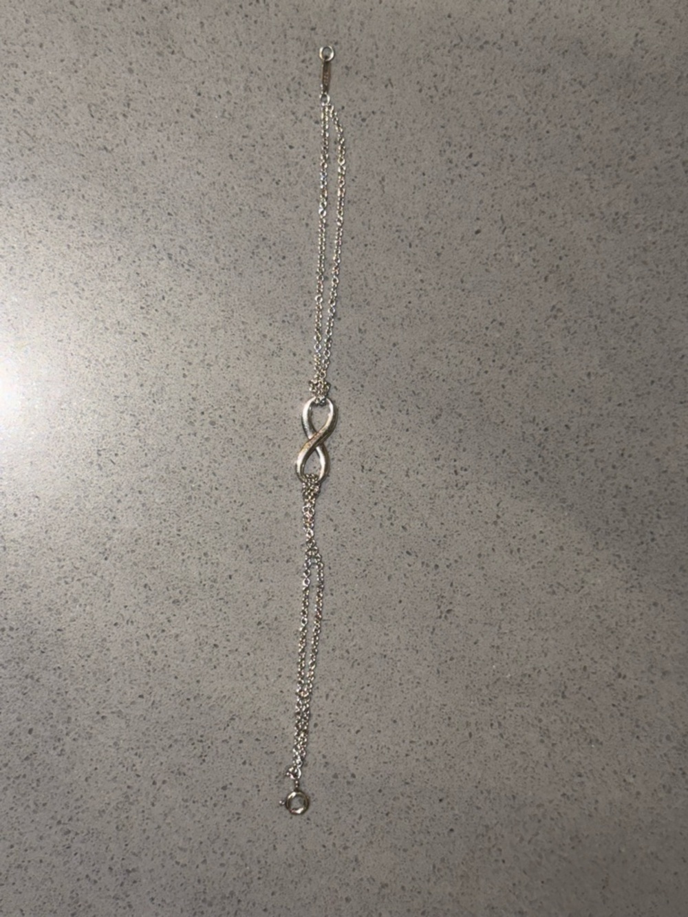 Tiffany & Co. Silver Infinity Dual-Chain Bracelet